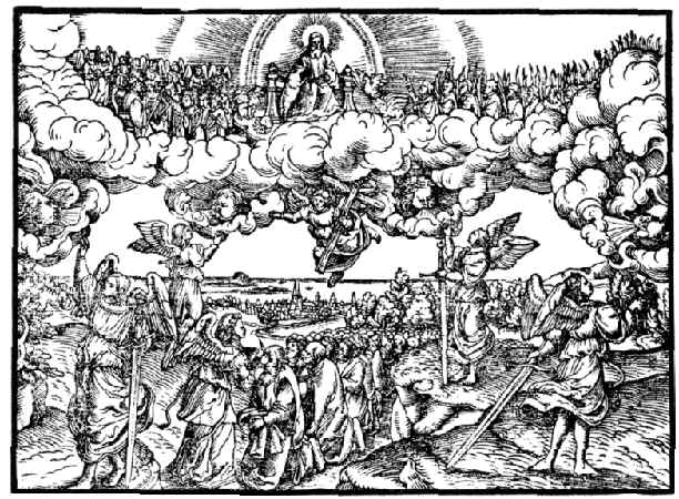 Offb 7,1-11: Illustration aus der Luther-Bibel von 1545