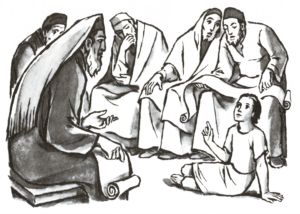 De zwölfjährigenJesus im Tempel